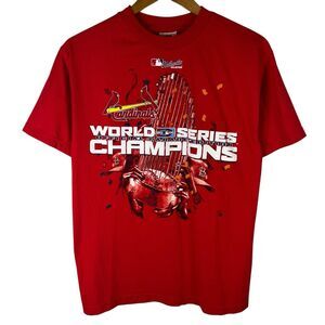 Vintage 2006 Lee St Louis Cardinals Mens M Shirt Y2K World Series Champion MLB